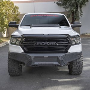 Ram 1500 Bumper - Front - Go Rhino - Element with Power Bar - Textured Black - `19-`24 Ram 1500 Bumper - Front - Go Rhino - Element with Power Bar - Textured Black - `19-`24
